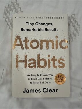 Atomic Habits by - White with Gold Accents